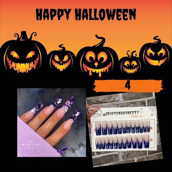 SMP Halloween Edition press on nails ( Instant Nails ) - Picture 7 of 13
